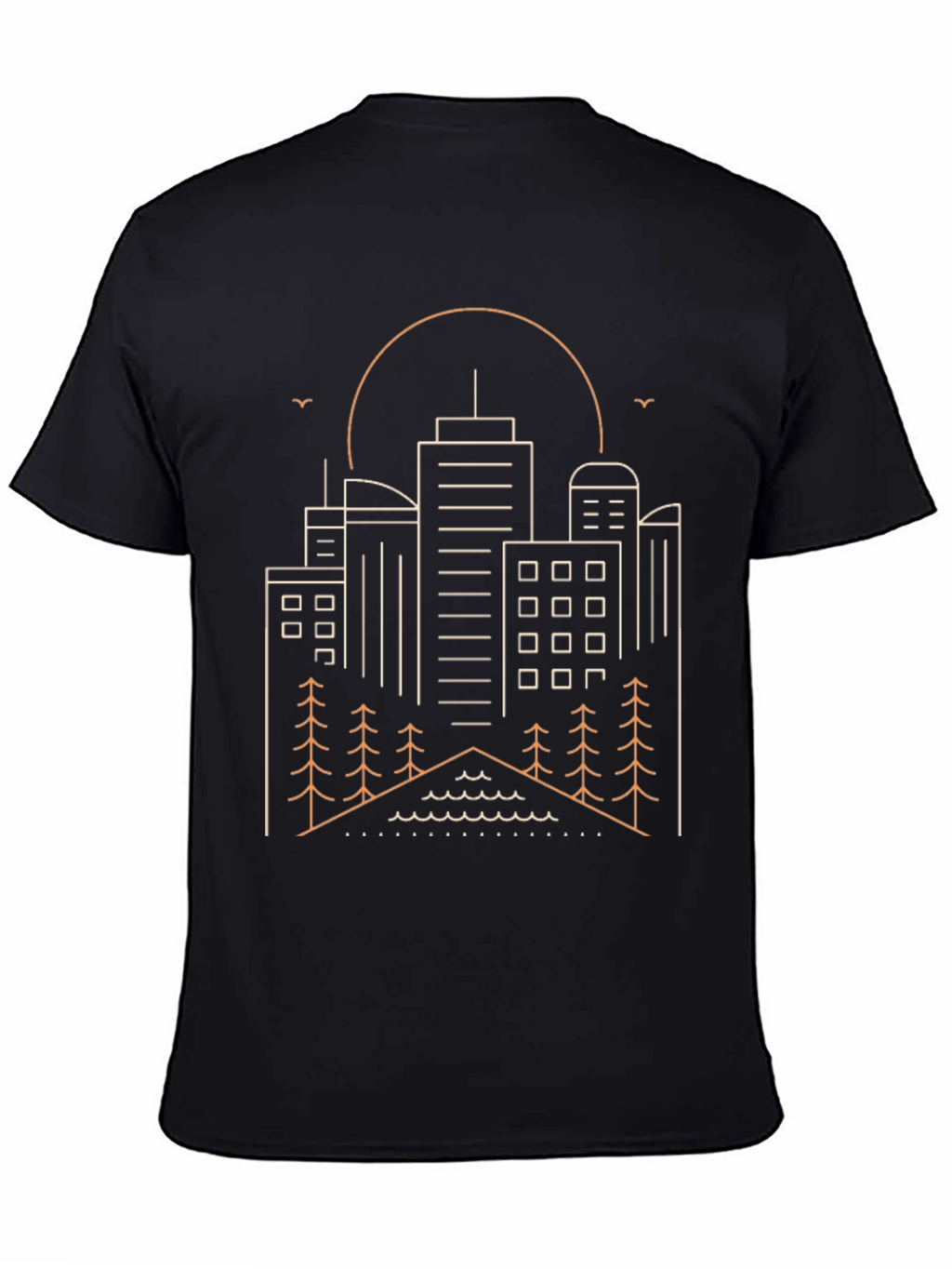 Cityscape Outline Graphic T-Shirt
