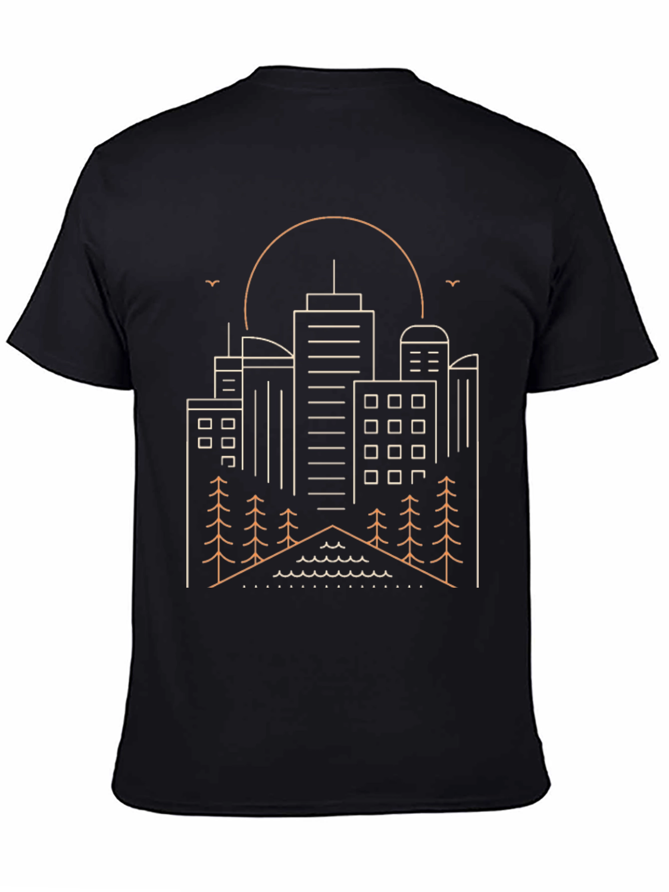 Cityscape Outline Graphic T-Shirt