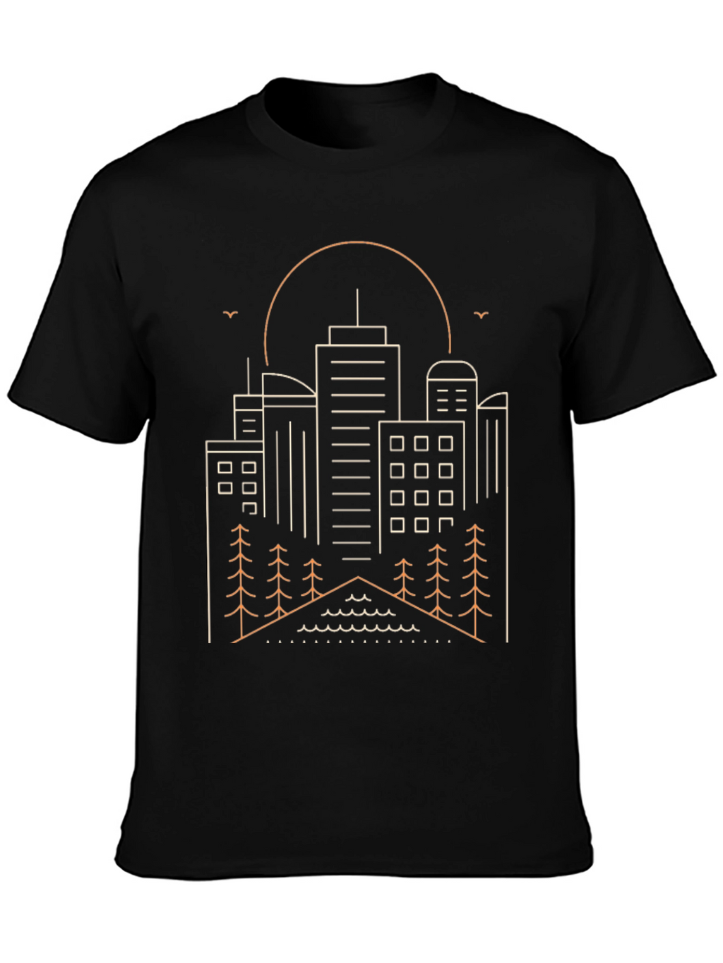 Cityscape Outline Graphic T-Shirt