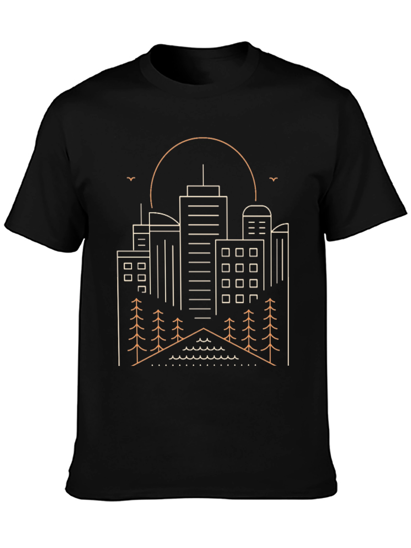 Cityscape Outline Graphic T-Shirt