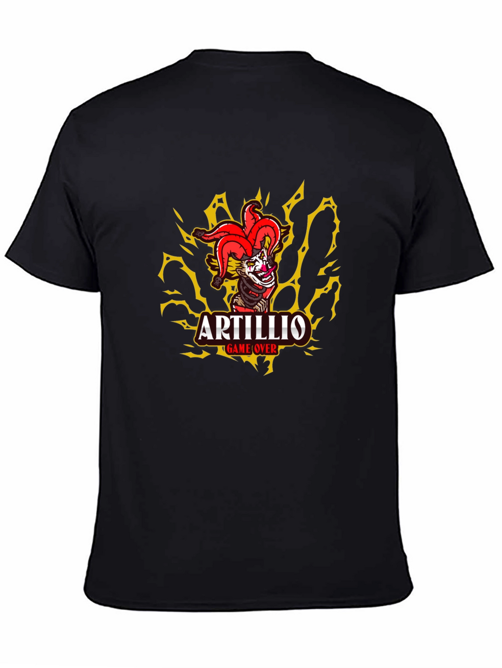 Artillio Game Over Clown Graphic Black T-Shirt