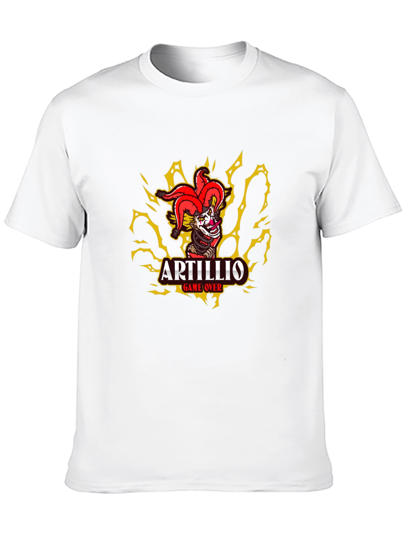 Artillio Game Over Clown Graphic Black T-Shirt