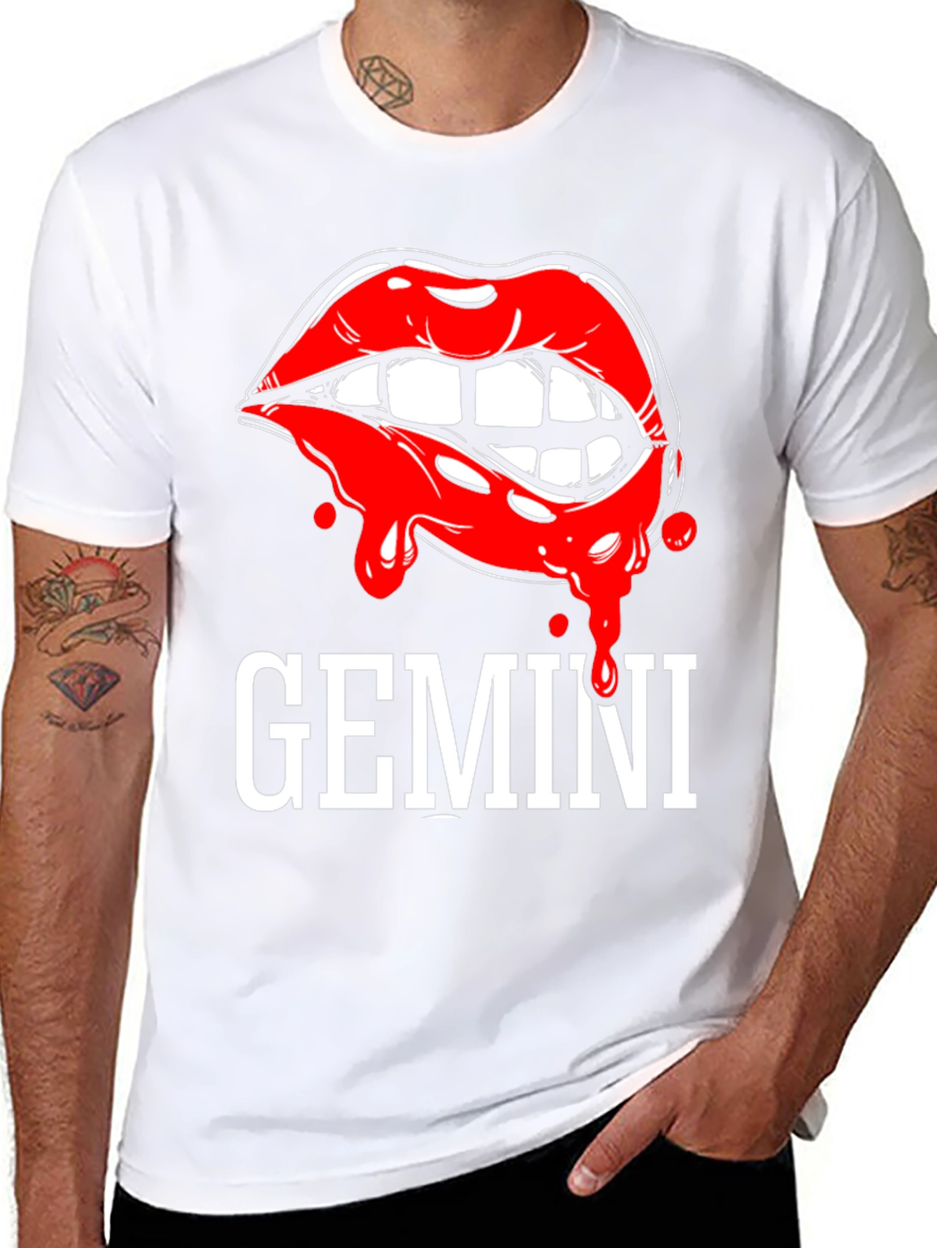 Gemini Lips Graphic T-Shirt