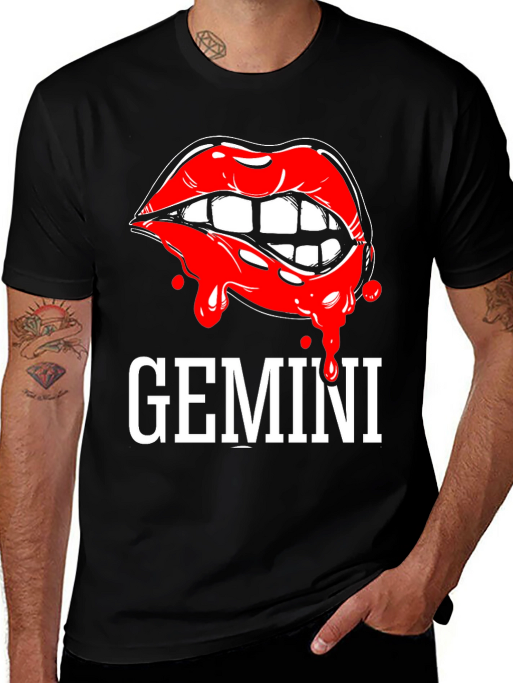 Gemini Lips Graphic T-Shirt