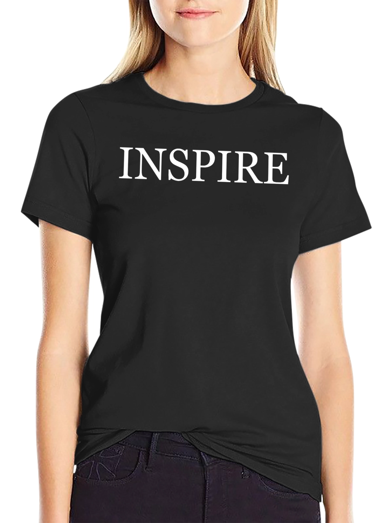 Inspire Graphic Tee - Classic Black Cotton T-Shirt