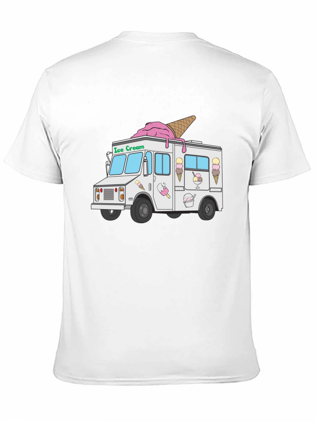 Ice Cream Truck Graphic T-Shirt - Black