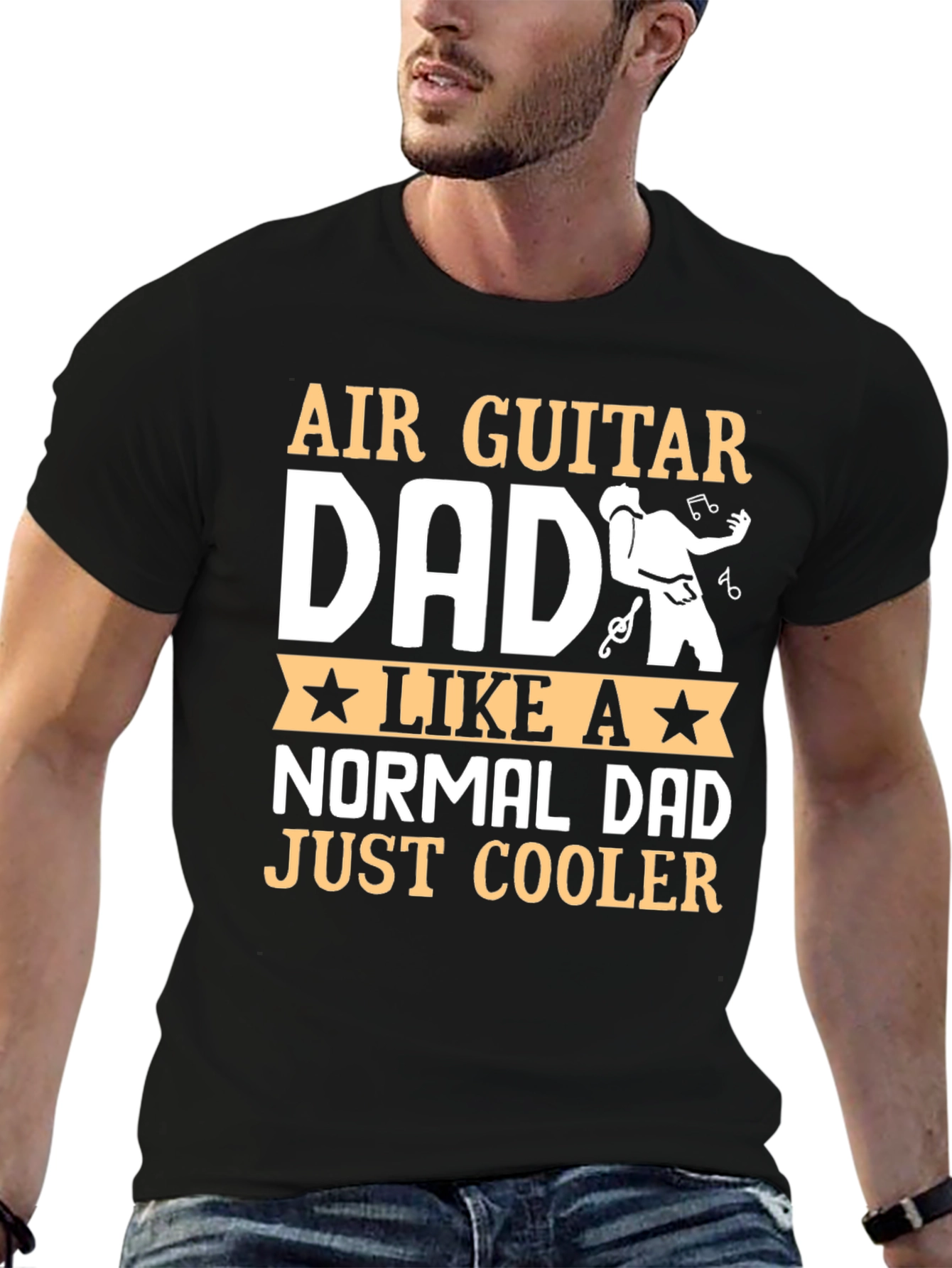 Air Guitar Dad T-Shirt - Cool Dad Gift