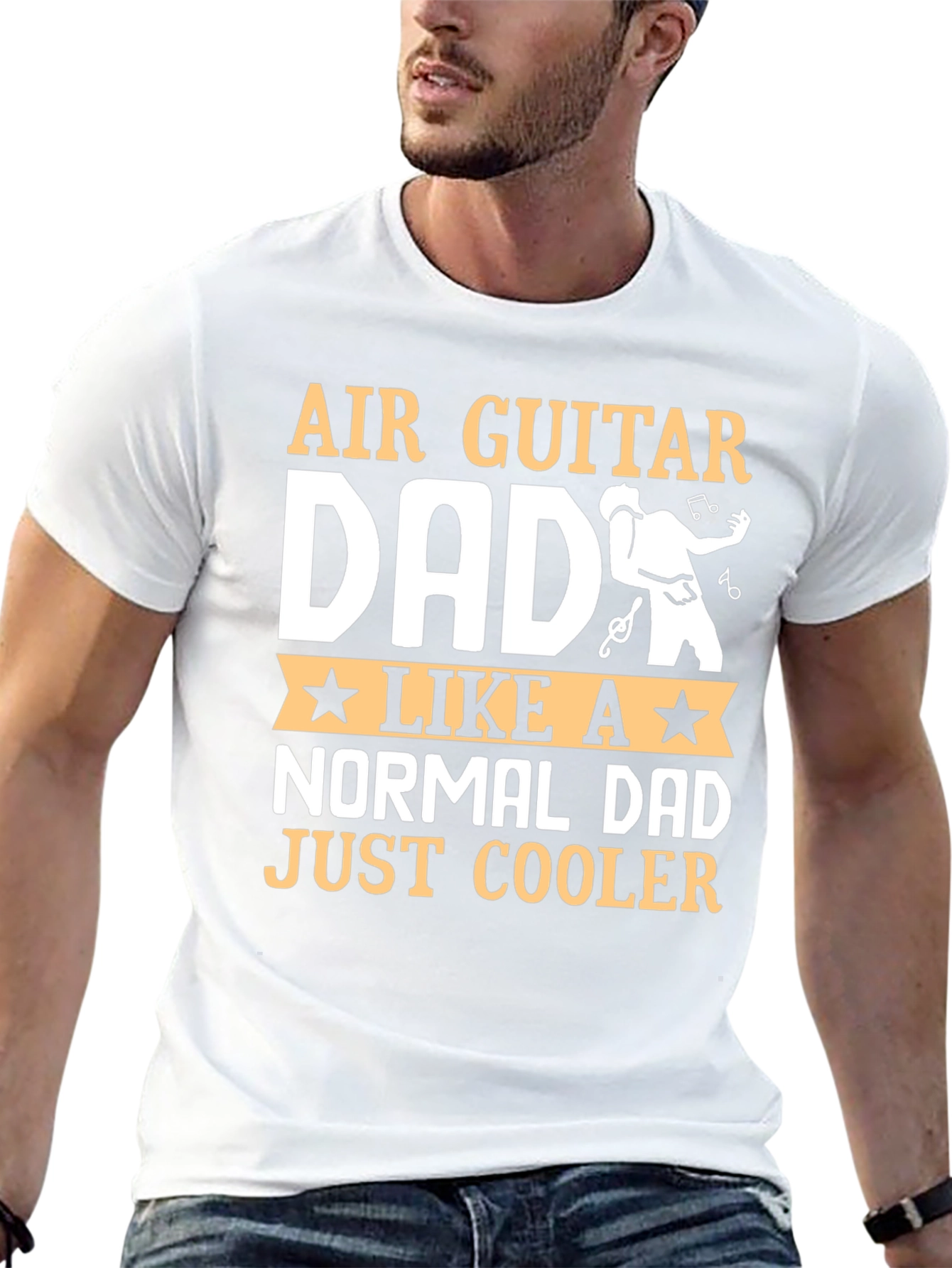 Air Guitar Dad T-Shirt - Cool Dad Gift