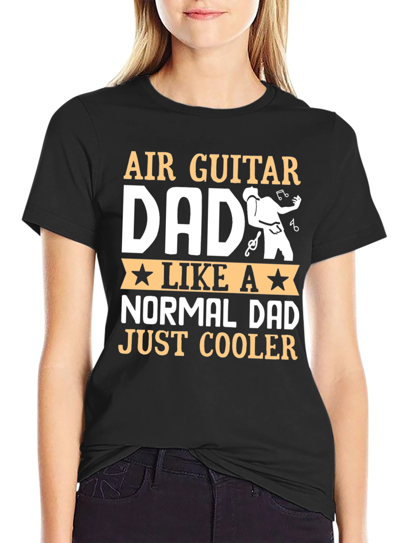 Air Guitar Dad T-Shirt - Cool Dad Gift