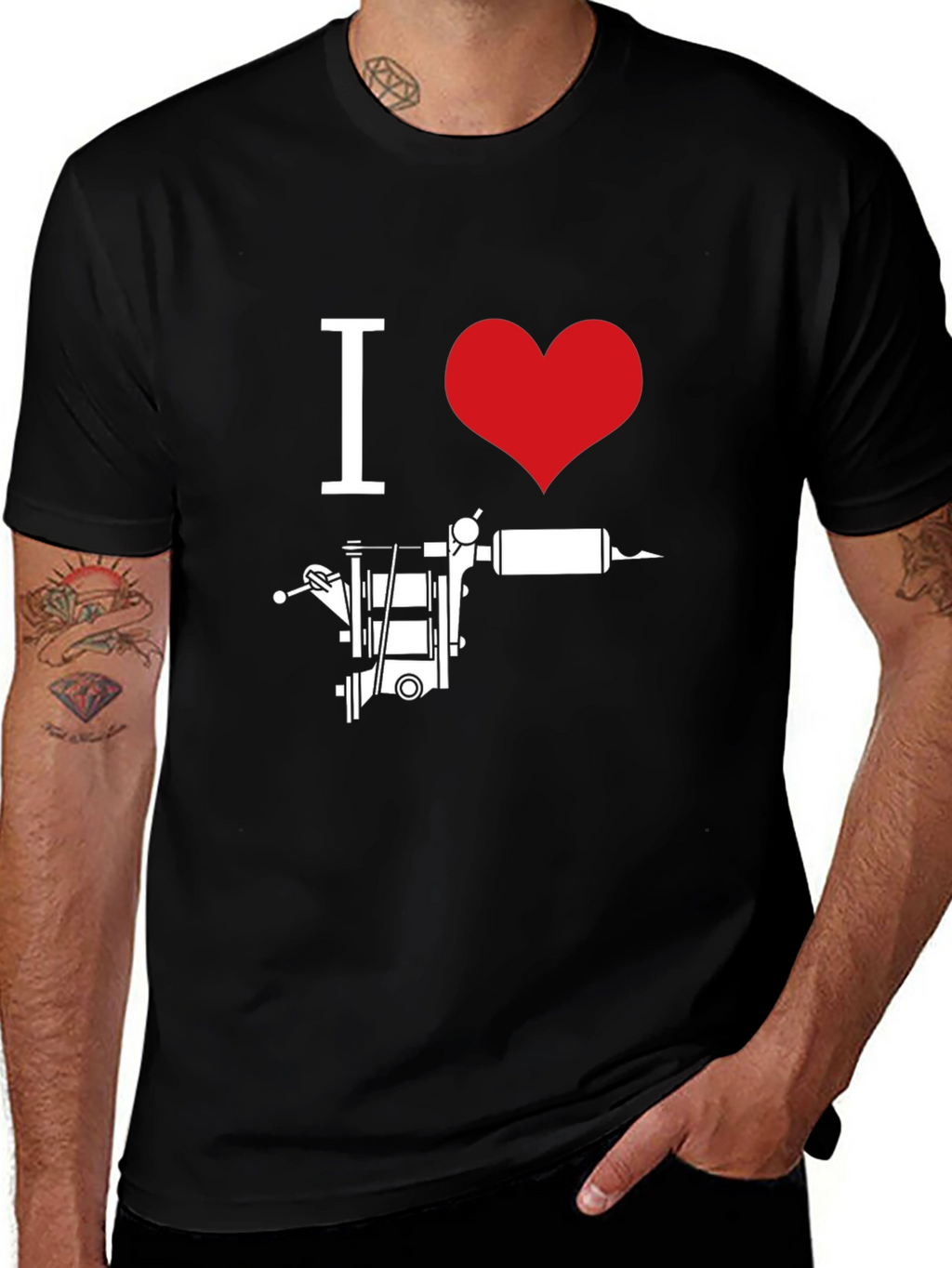 I Heart Tattoo T-Shirt - Black Graphic Tee