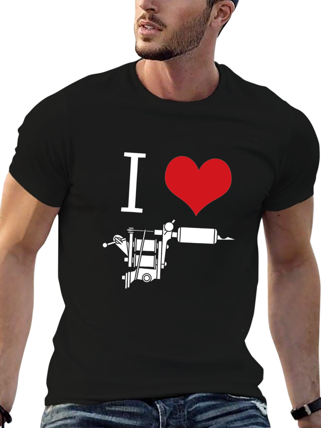 I Heart Tattoo T-Shirt - Black Graphic Tee