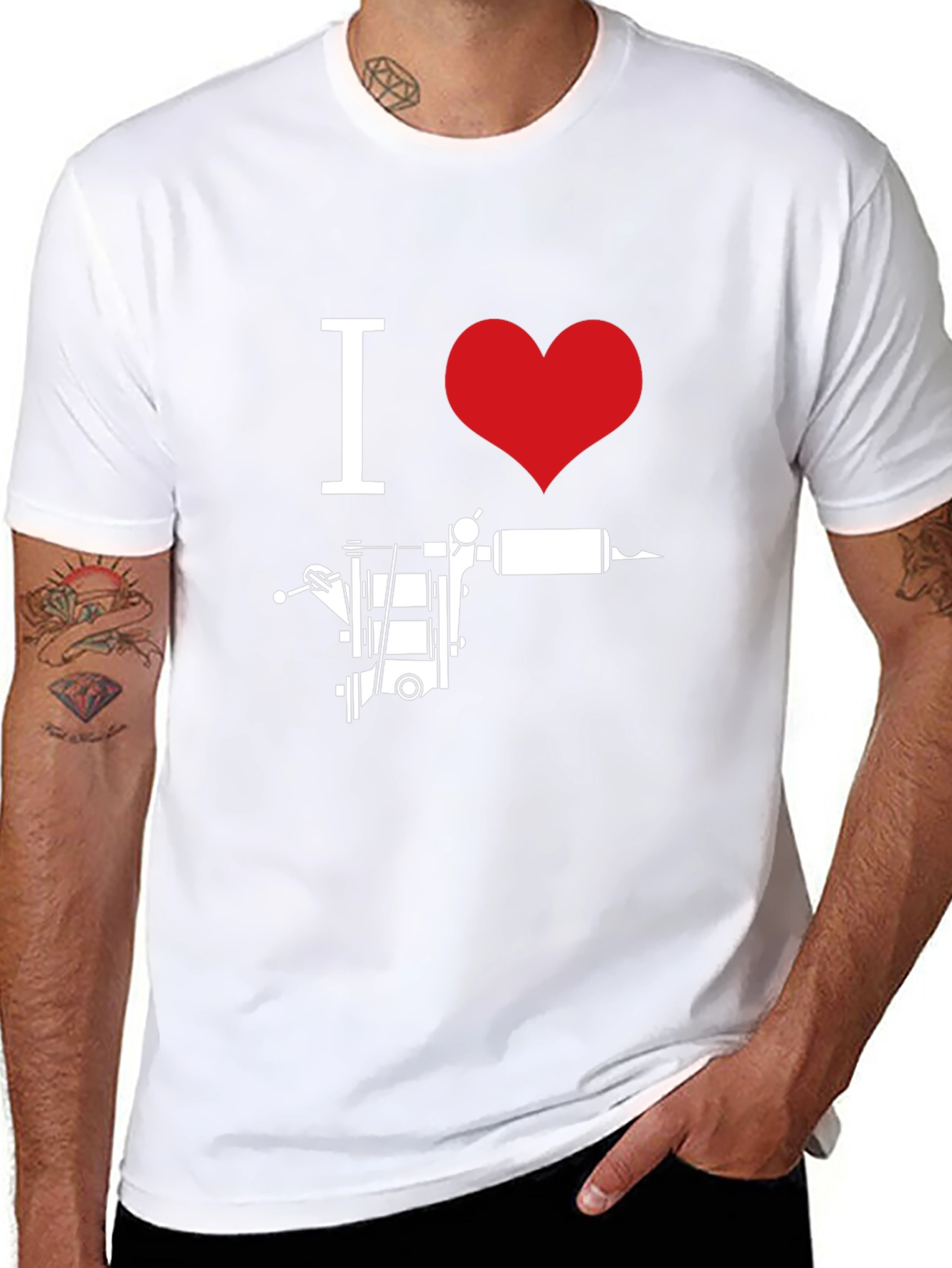 I Heart Tattoo T-Shirt - Black Graphic Tee