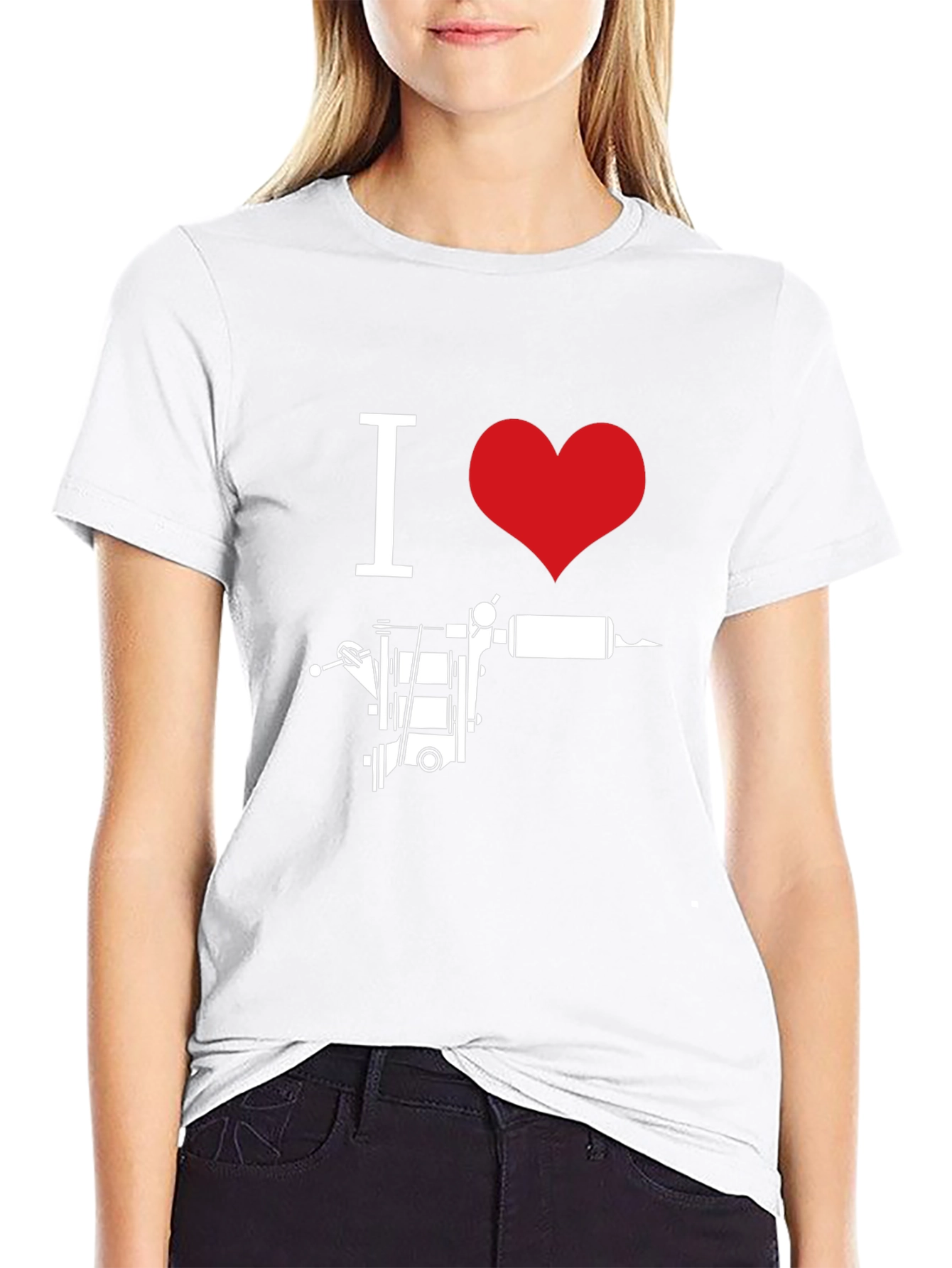 I Heart Tattoo T-Shirt - Black Graphic Tee
