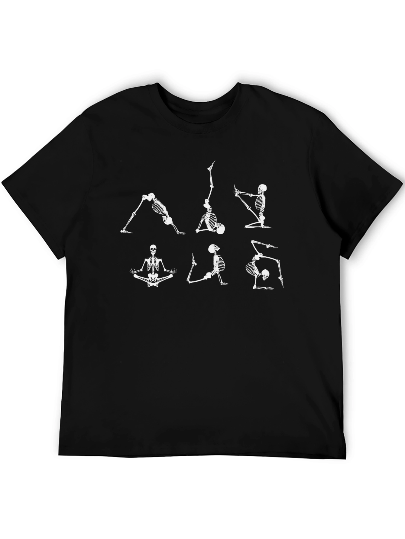 Yoga Skeleton Graphic T-Shirt - Black