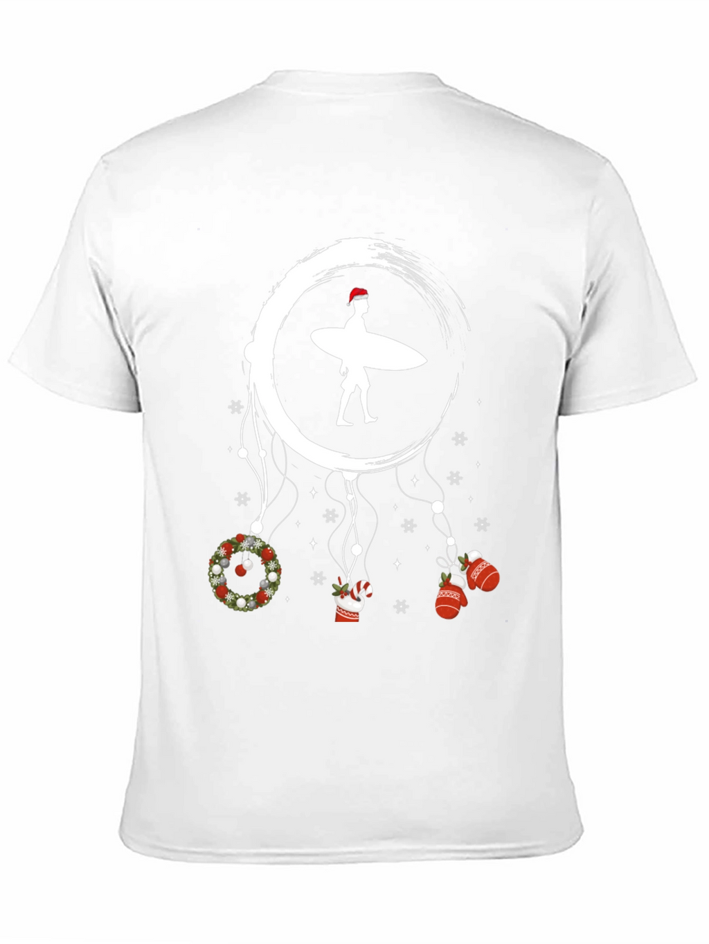Surfing Santa Christmas Dreamcatcher T-Shirt