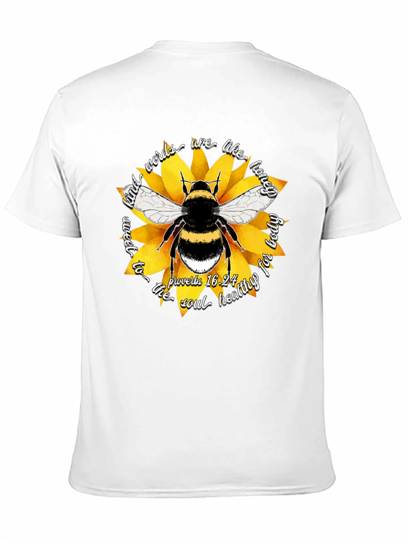 Honeybee & Sunflower Graphic T-Shirt - Kind Words are Sweet