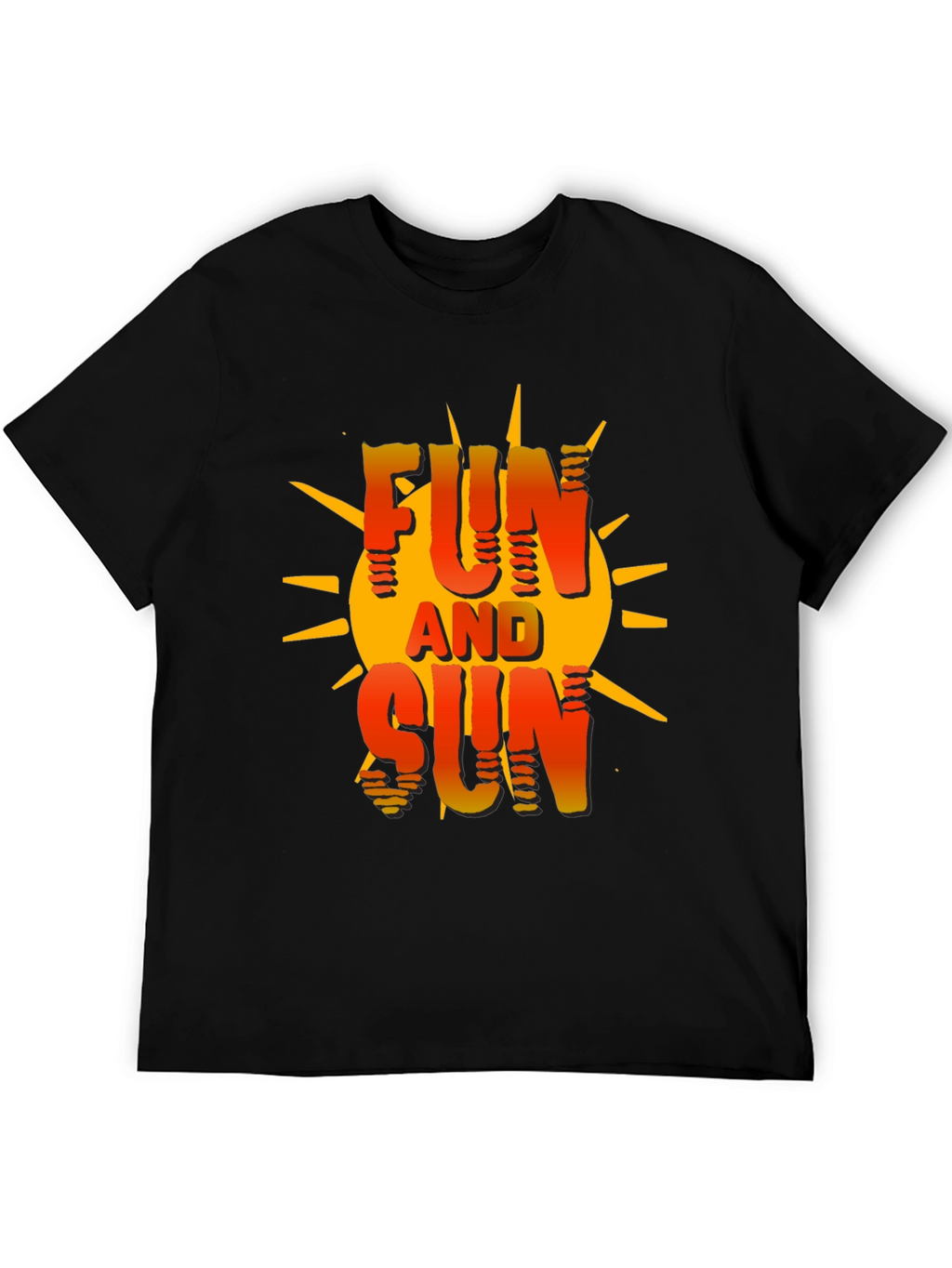 Fun and Sun Graphic T-Shirt - Black Cotton Tee