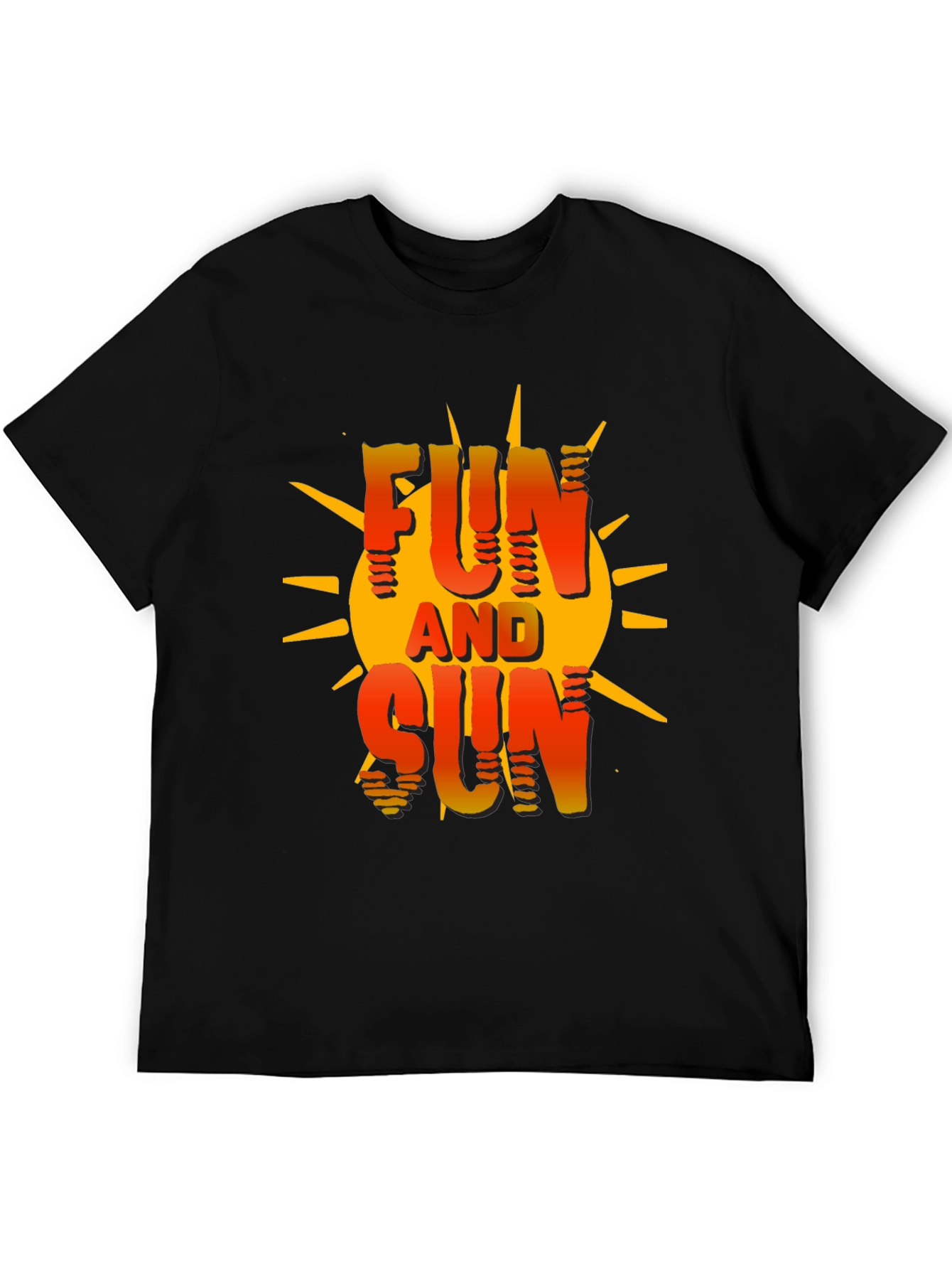 Fun and Sun Graphic T-Shirt - Black Cotton Tee