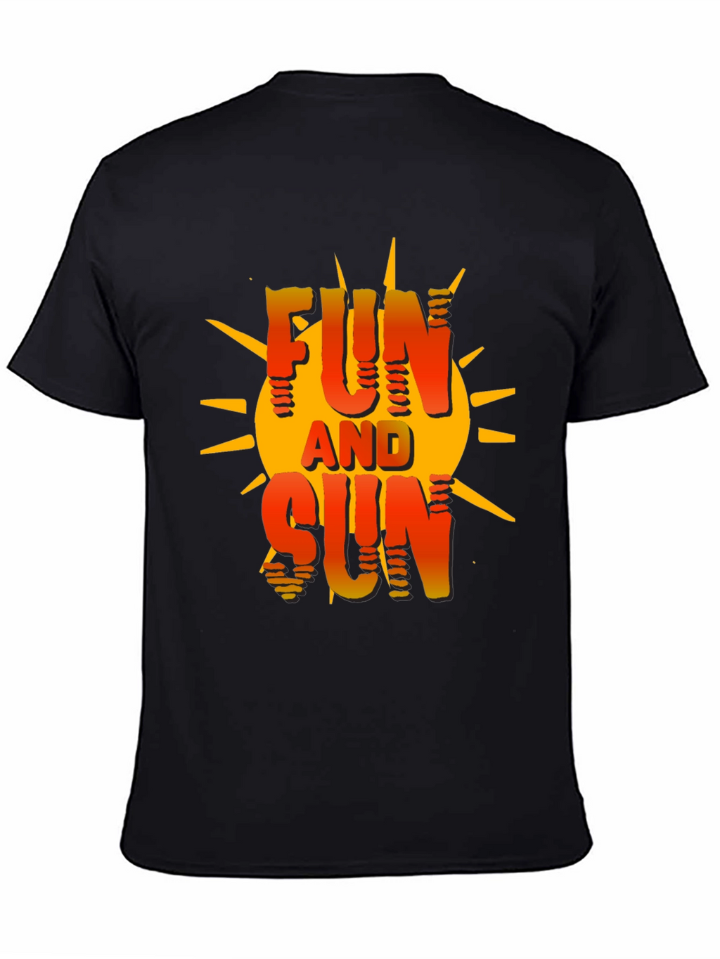 Fun and Sun Graphic T-Shirt - Black Cotton Tee