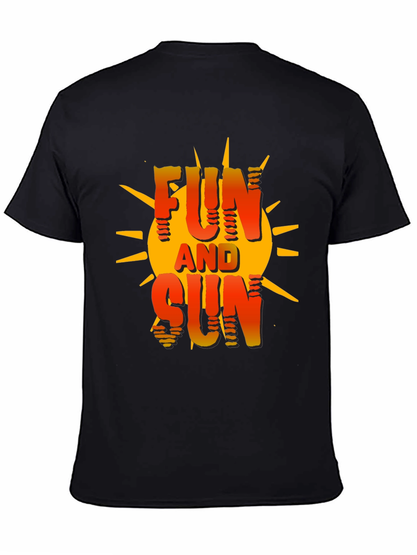 Fun and Sun Graphic T-Shirt - Black Cotton Tee