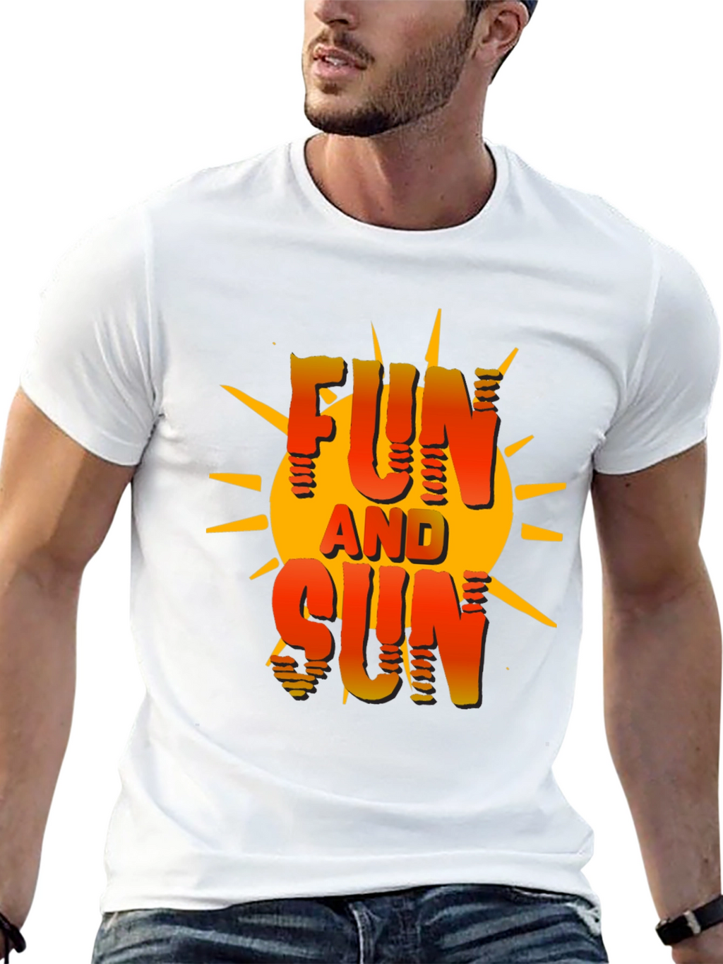 Fun and Sun Graphic T-Shirt - Black Cotton Tee