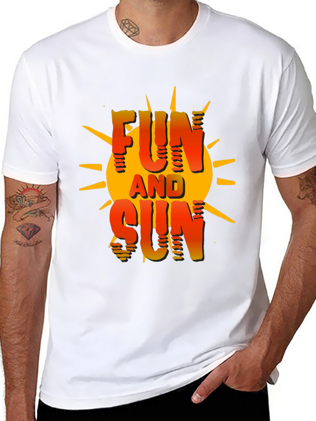 Fun and Sun Graphic T-Shirt - Black Cotton Tee