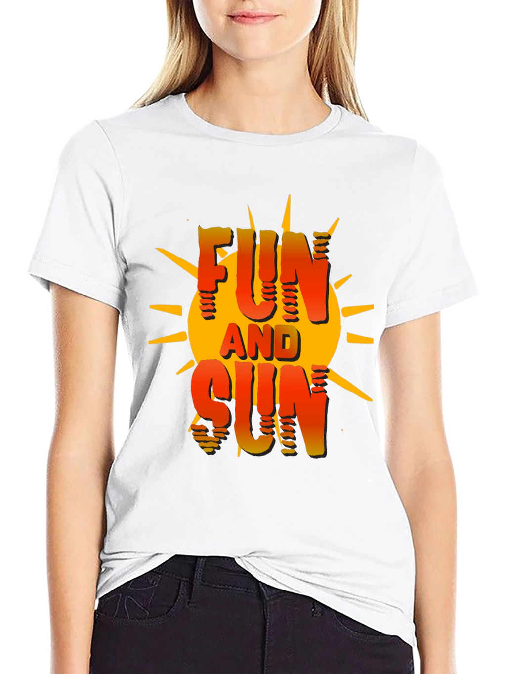 Fun and Sun Graphic T-Shirt - Black Cotton Tee