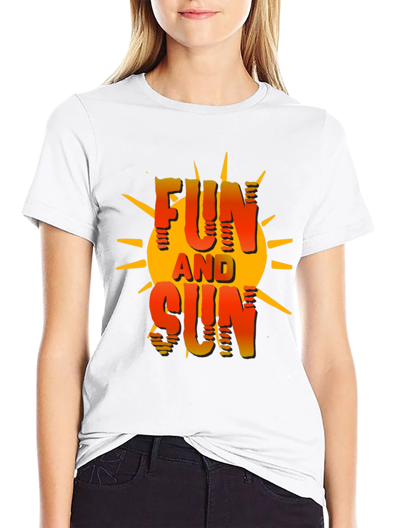 Fun and Sun Graphic T-Shirt - Black Cotton Tee