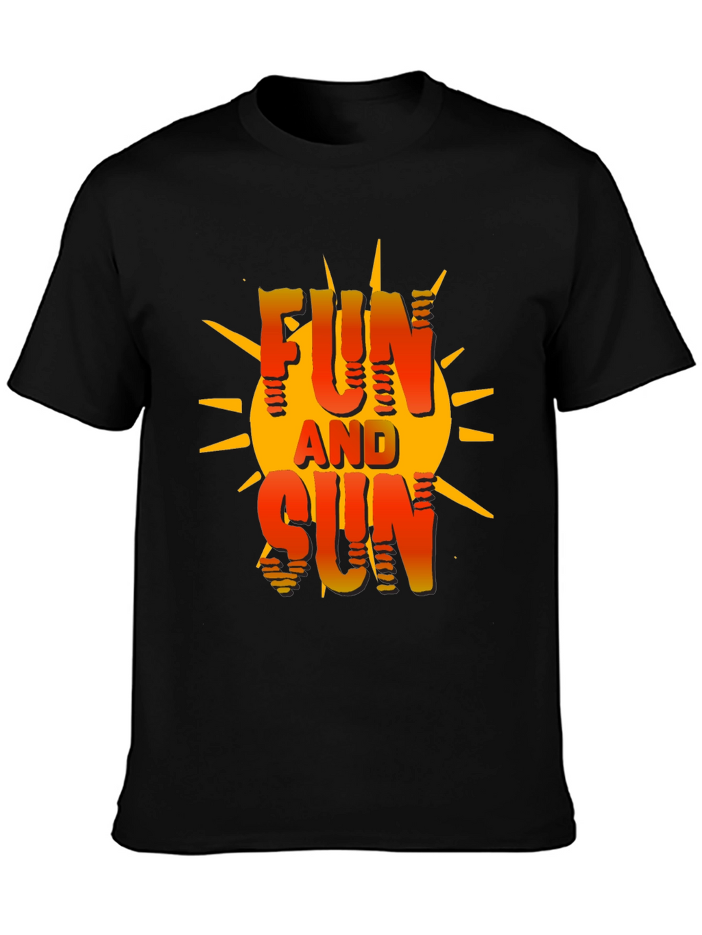 Fun and Sun Graphic T-Shirt - Black Cotton Tee