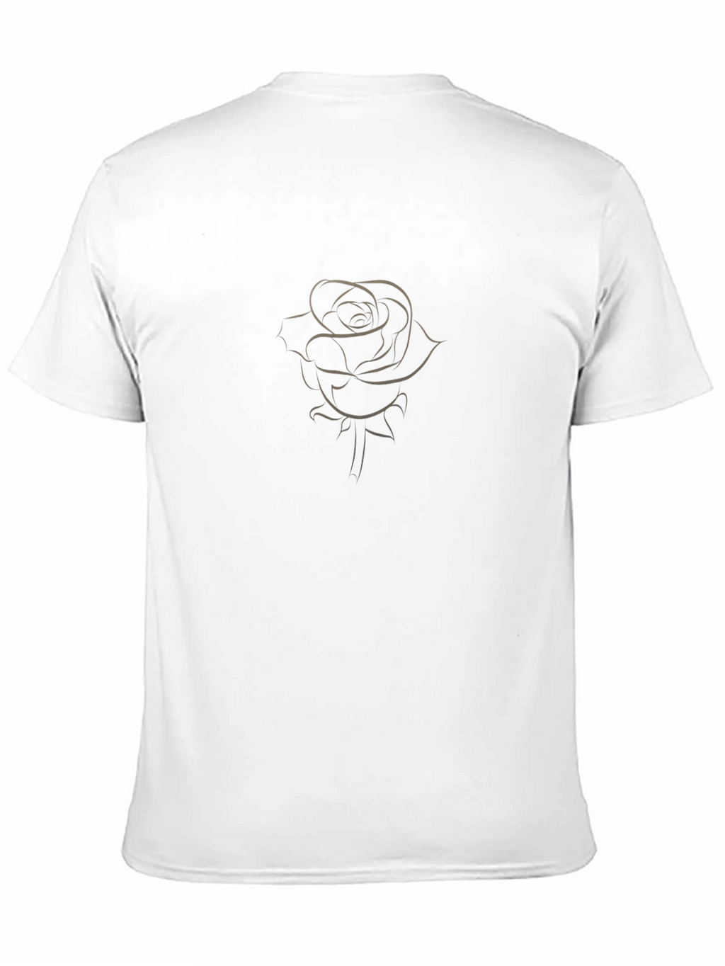 Mens Black Rose Graphic T-Shirt