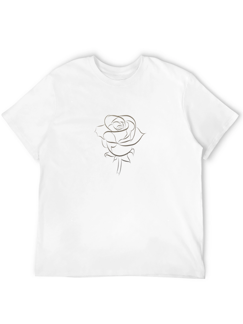 Mens Black Rose Graphic T-Shirt