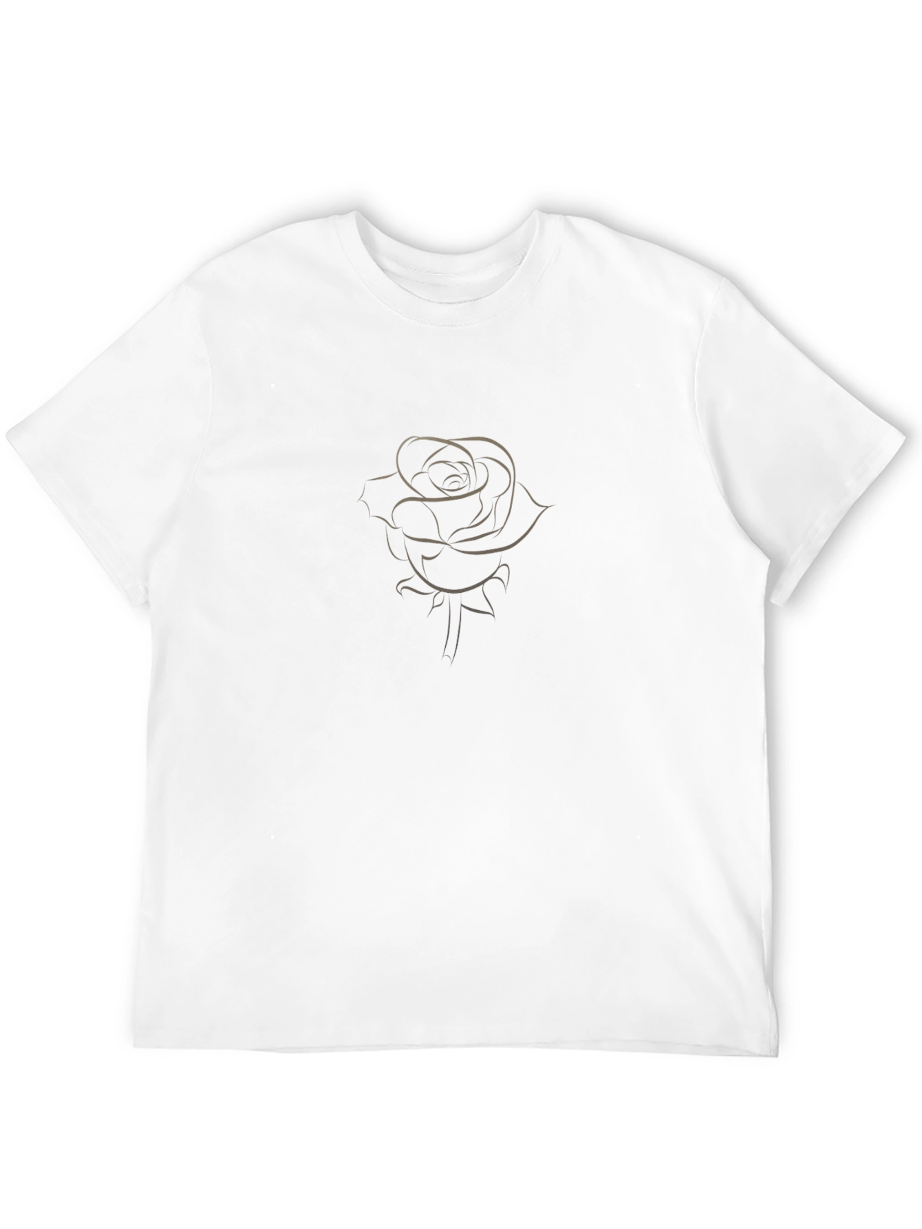 Mens Black Rose Graphic T-Shirt