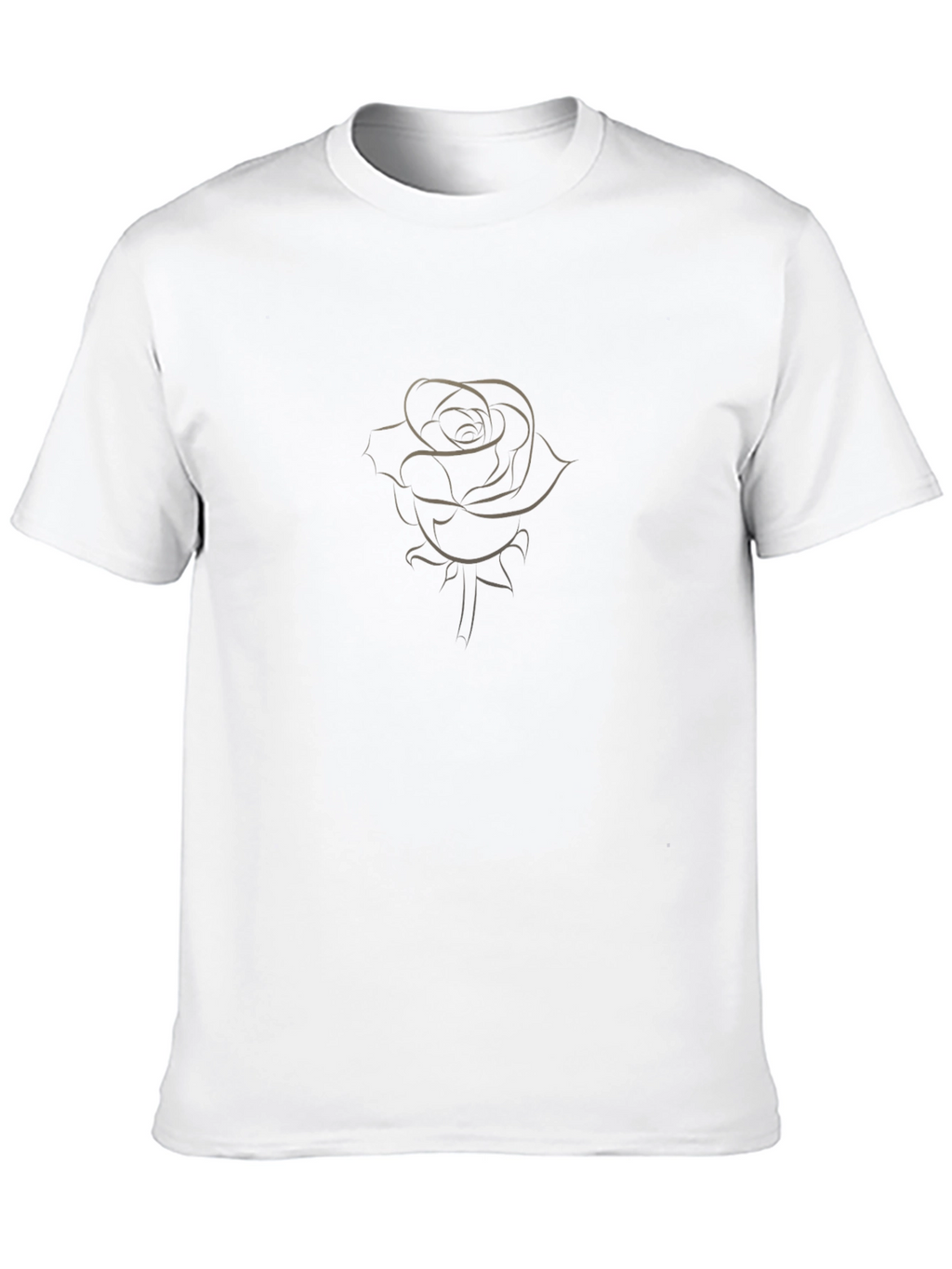 Mens Black Rose Graphic T-Shirt