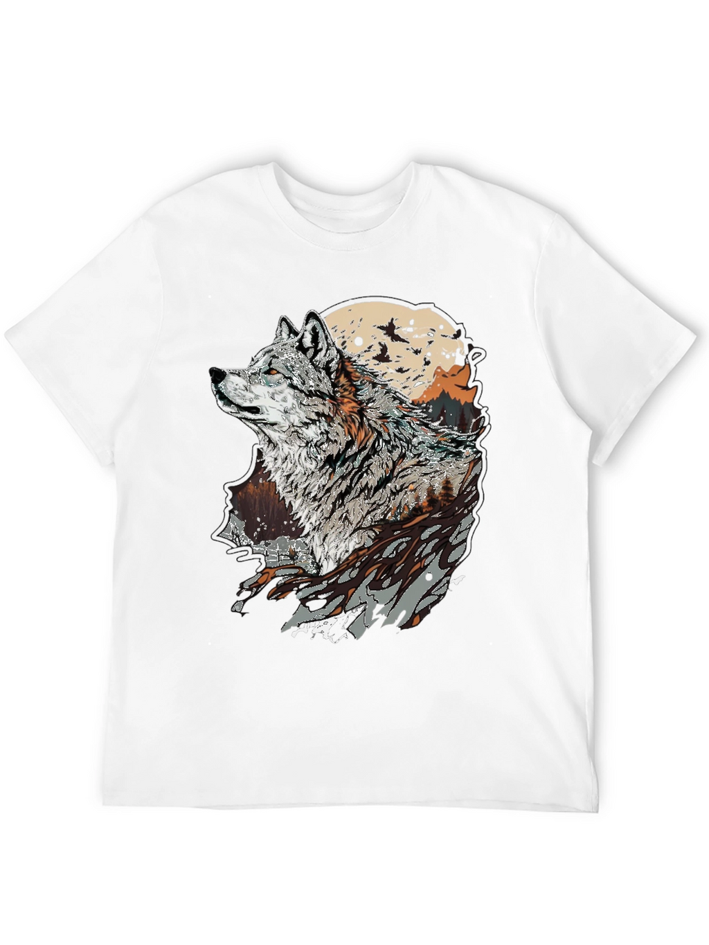 Wolf Graphic T-Shirt - Nature Inspired Print