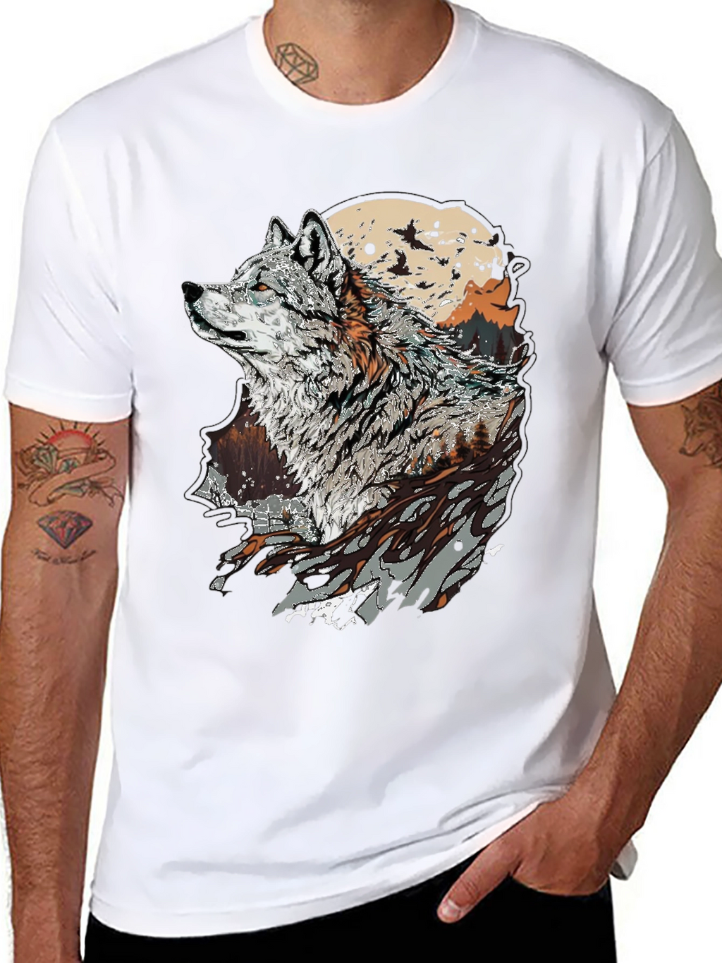 Wolf Graphic T-Shirt - Nature Inspired Print