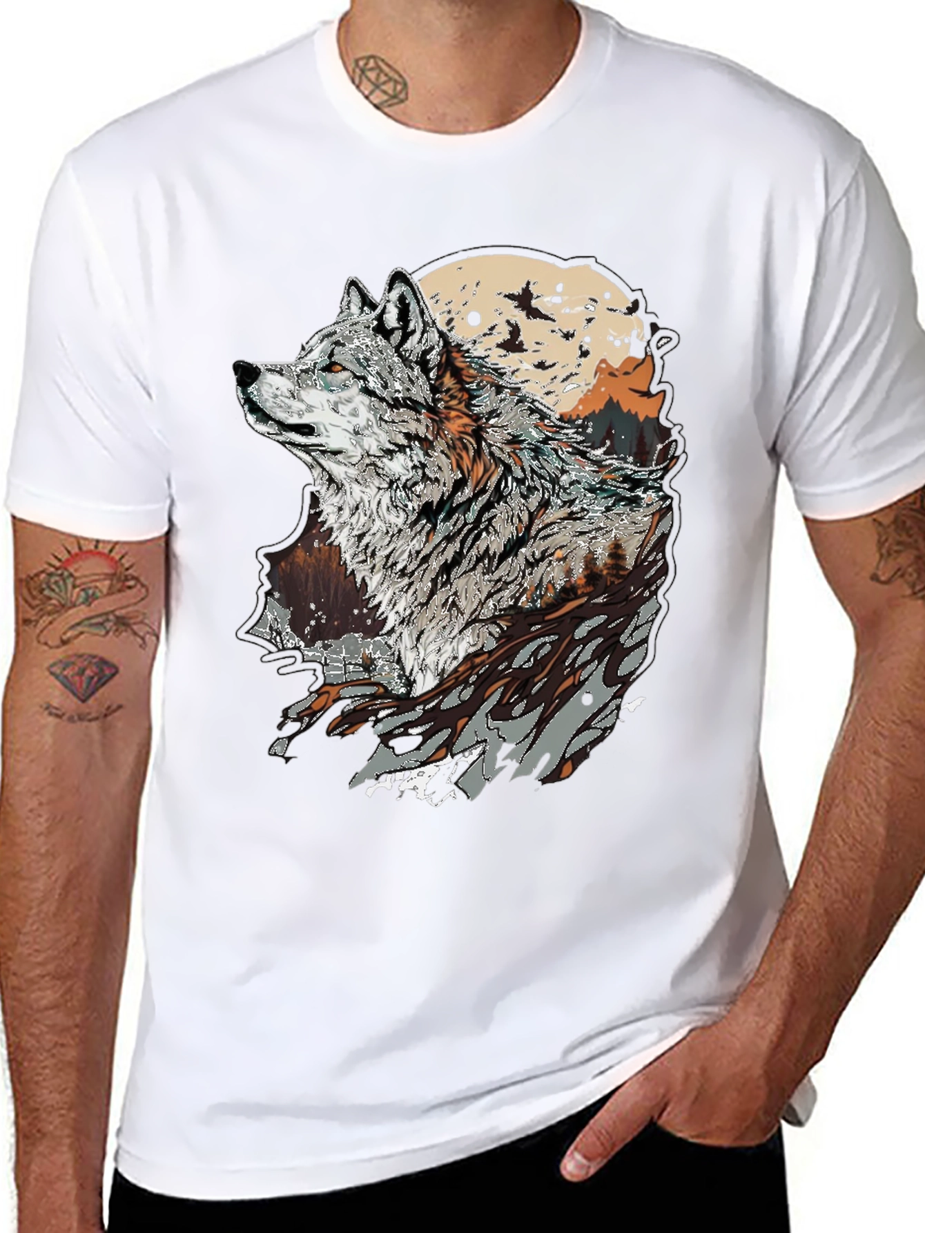 Wolf Graphic T-Shirt - Nature Inspired Print