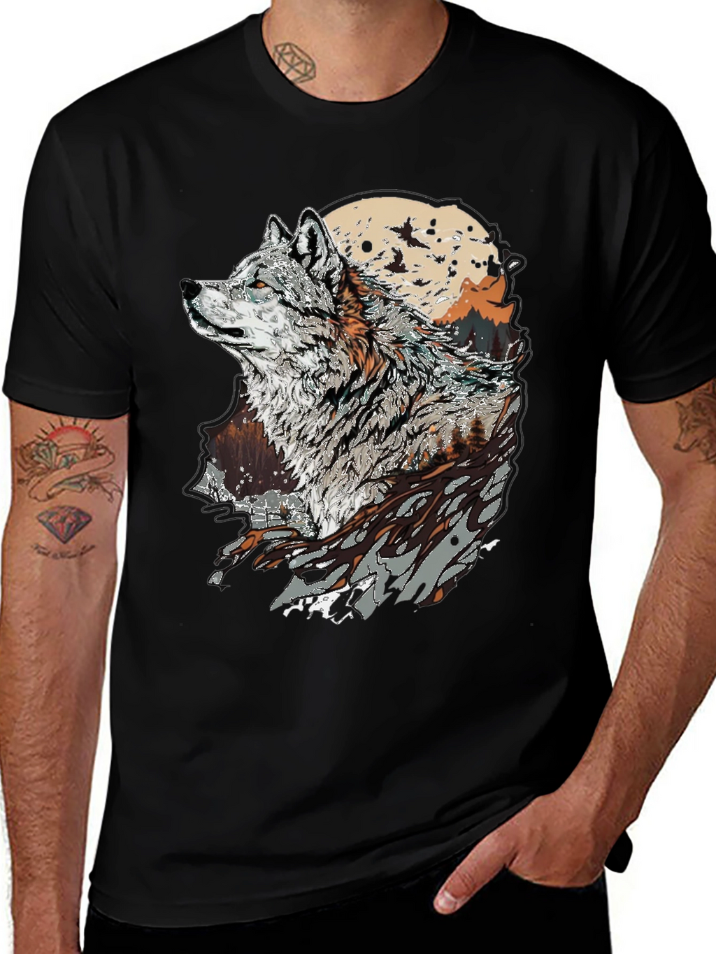 Wolf Graphic T-Shirt - Nature Inspired Print