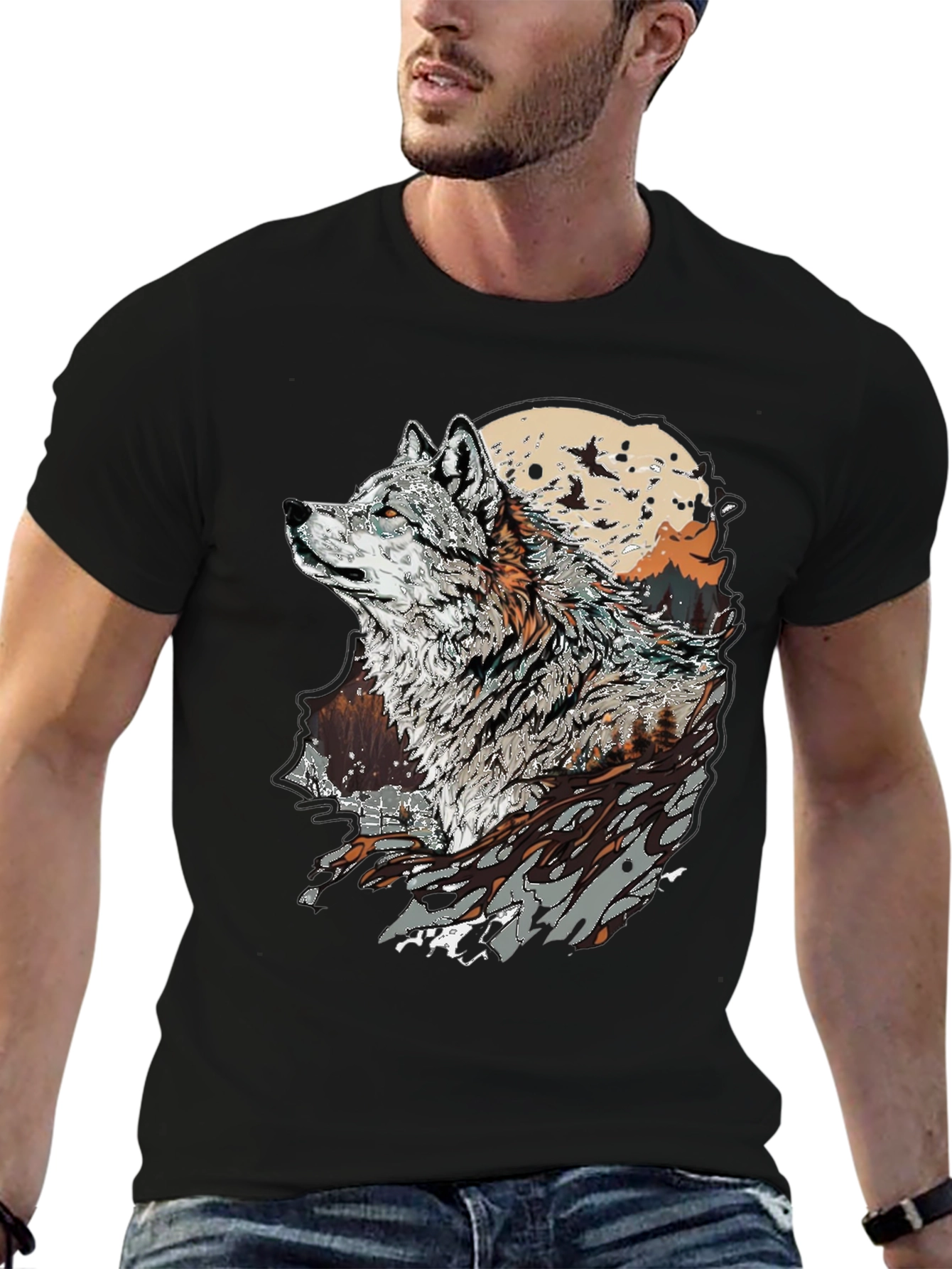 Wolf Graphic T-Shirt - Nature Inspired Print