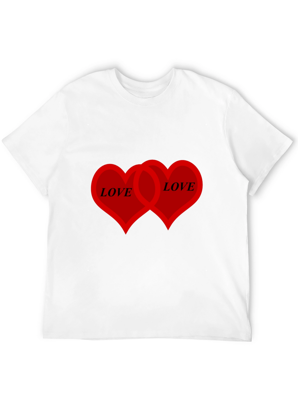 Love Hearts Graphic T-Shirt - Black