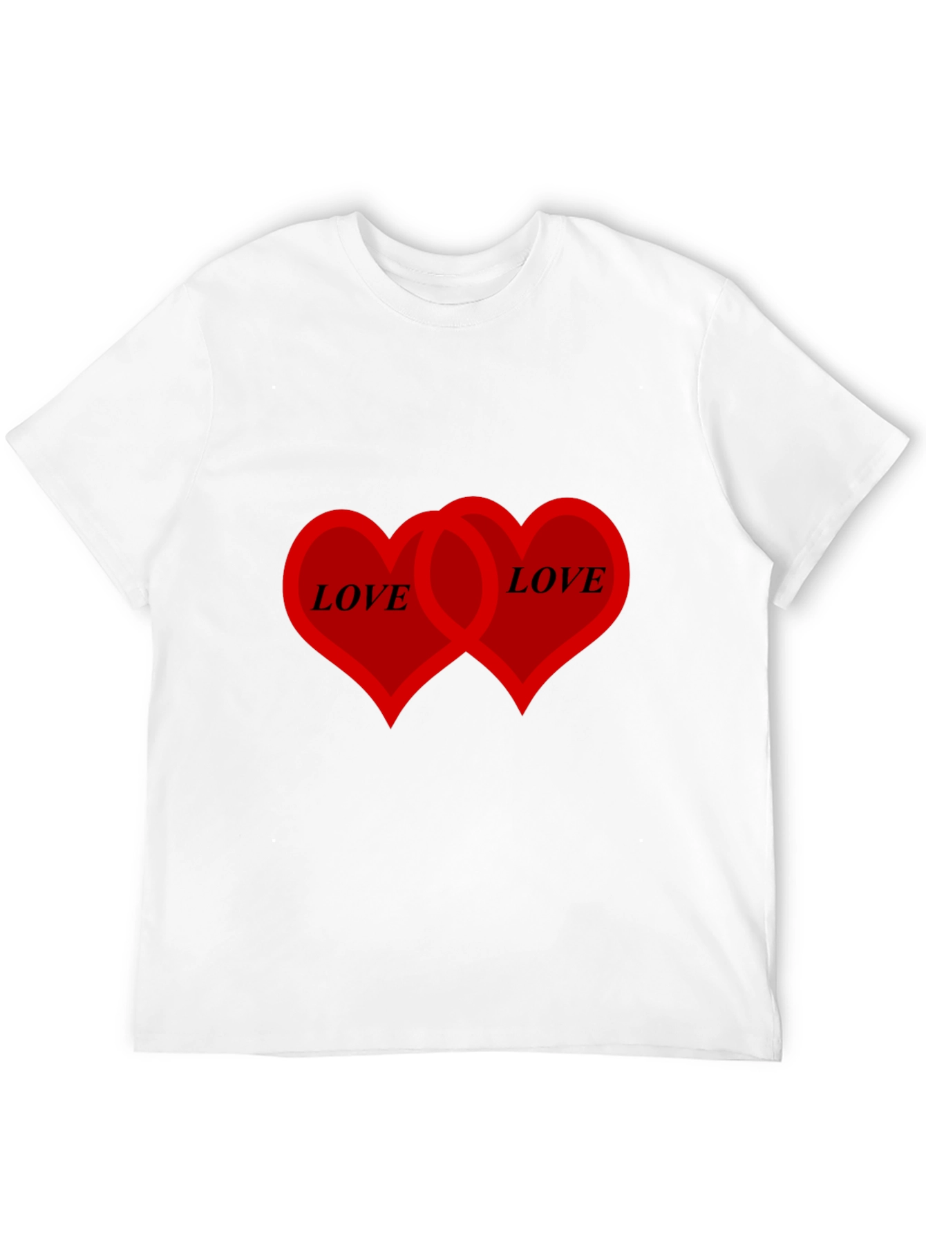 Love Hearts Graphic T-Shirt - Black