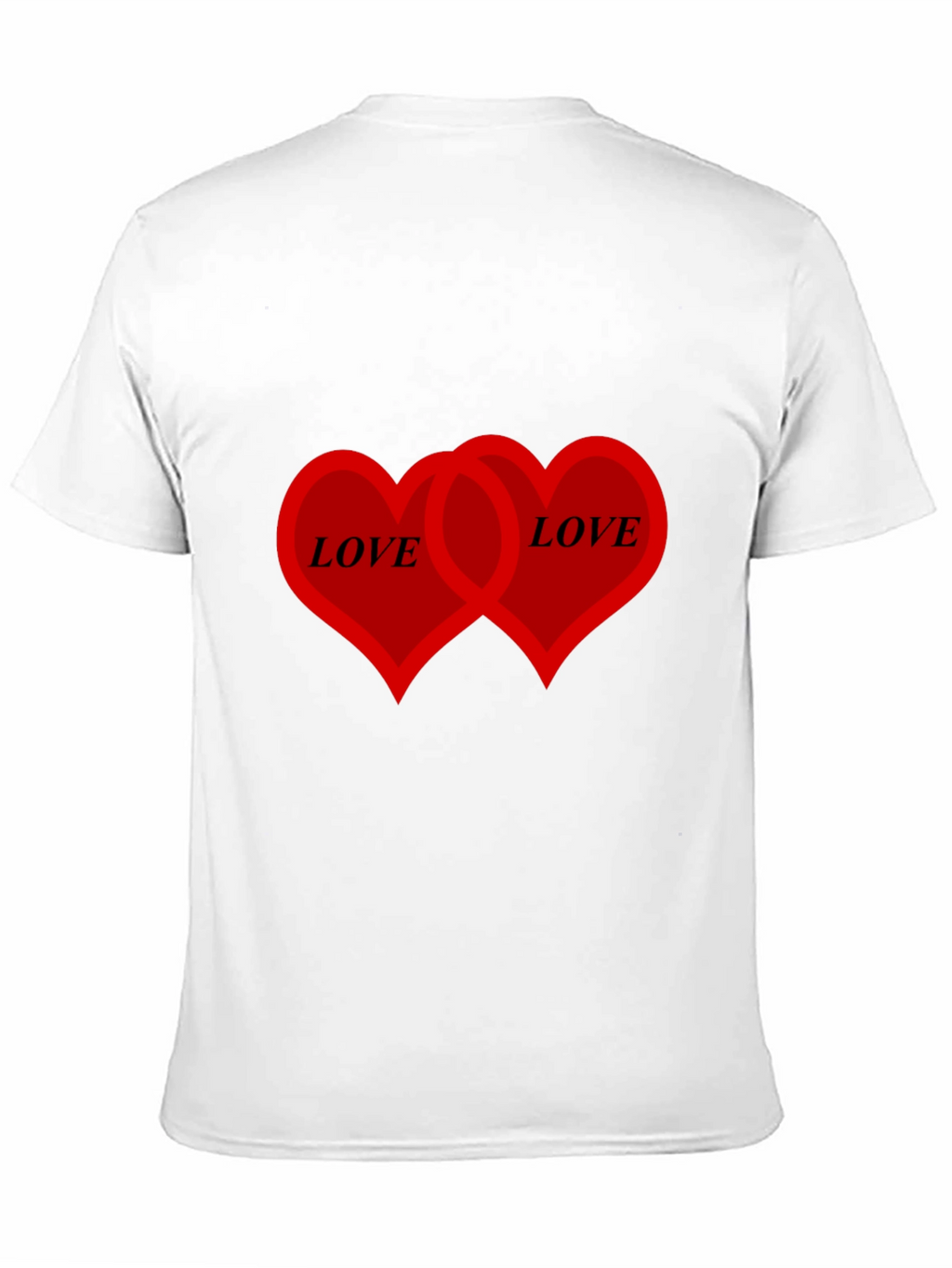 Love Hearts Graphic T-Shirt - Black