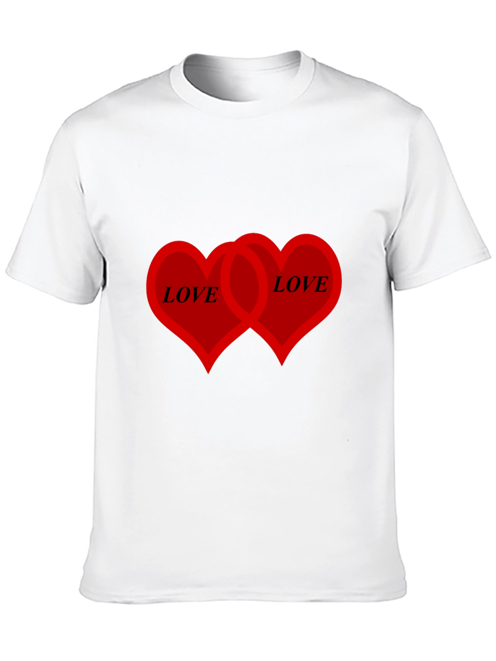 Love Hearts Graphic T-Shirt - Black