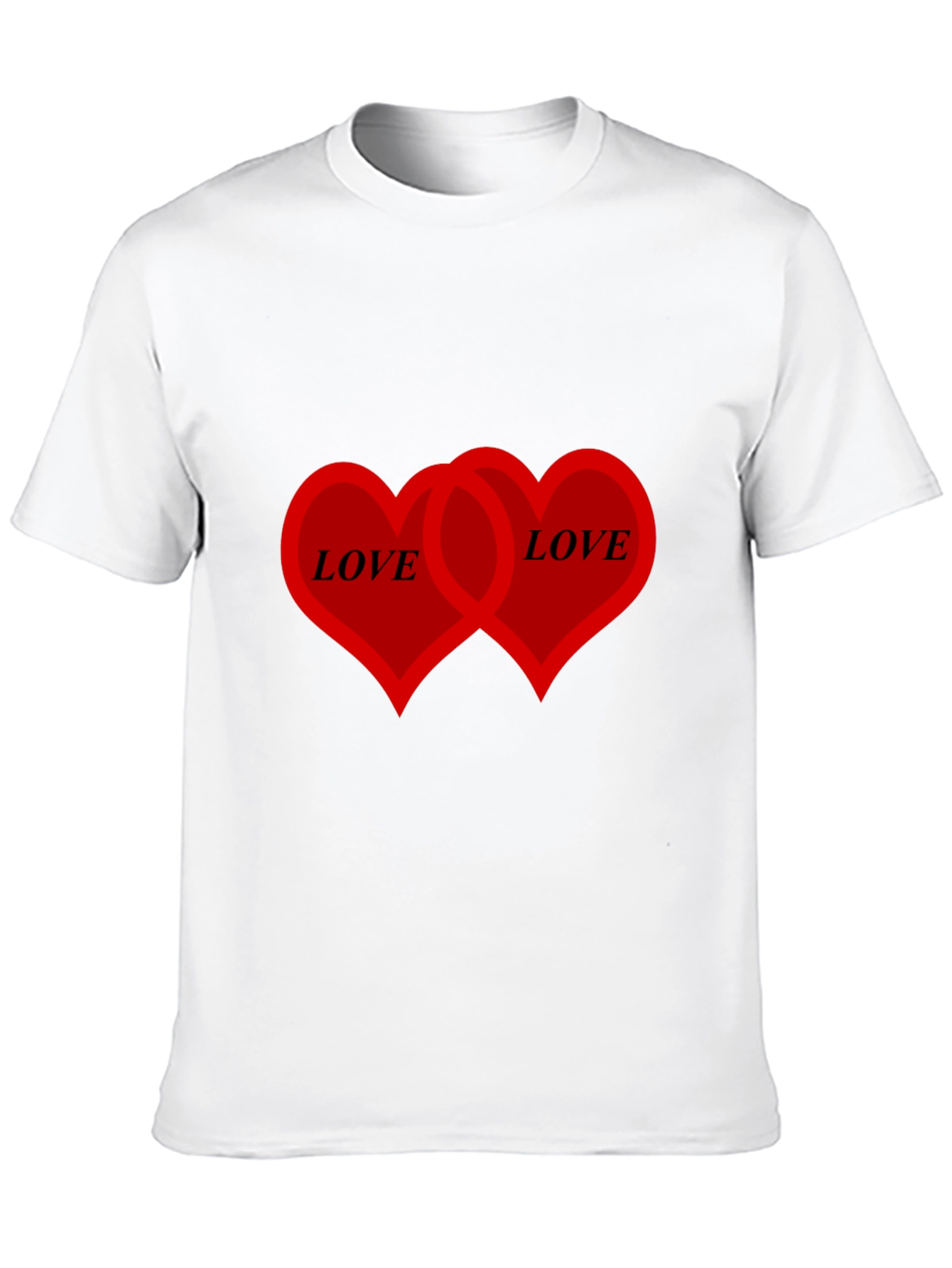 Love Hearts Graphic T-Shirt - Black