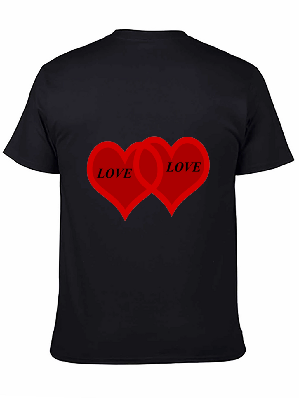 Love Hearts Graphic T-Shirt - Black