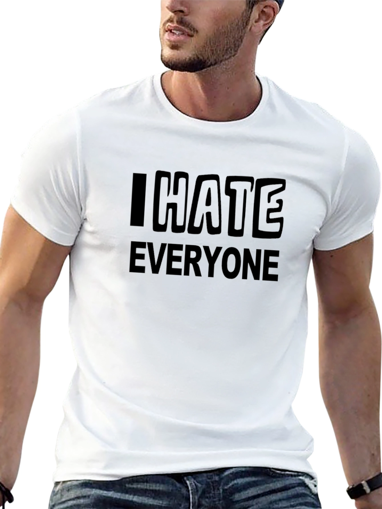 I Hate Everyone Black Graphic Tee