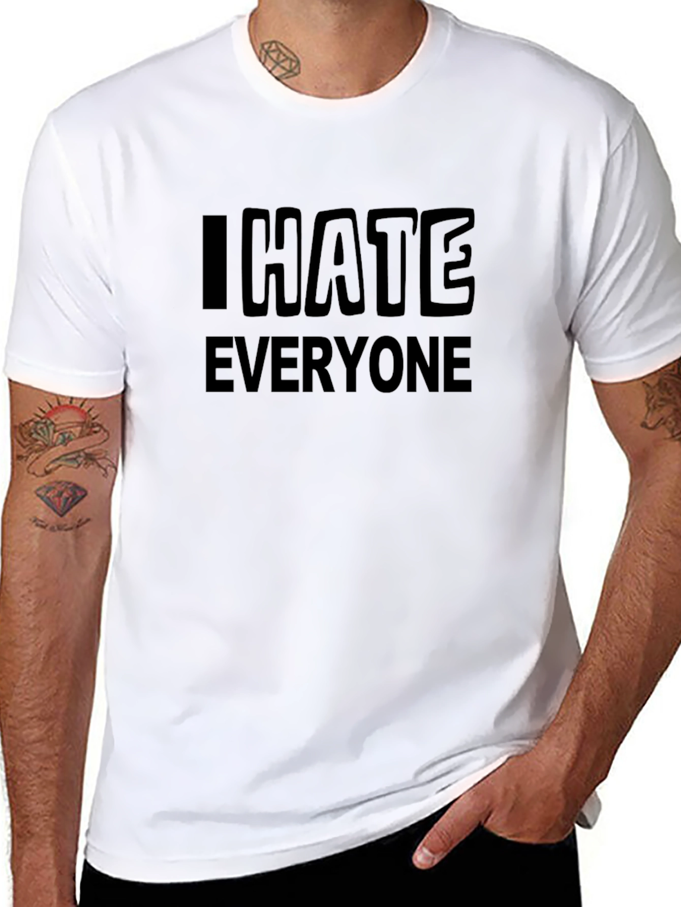 I Hate Everyone Black Graphic Tee