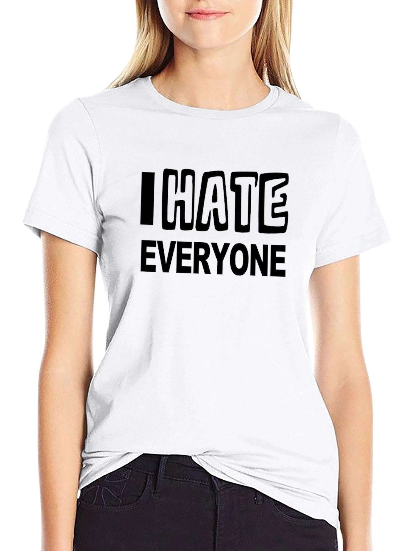 I Hate Everyone Black Graphic Tee