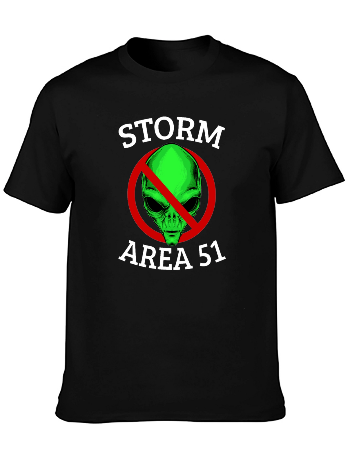 Storm Area 51 Graphic Tee - Black Cotton T-Shirt