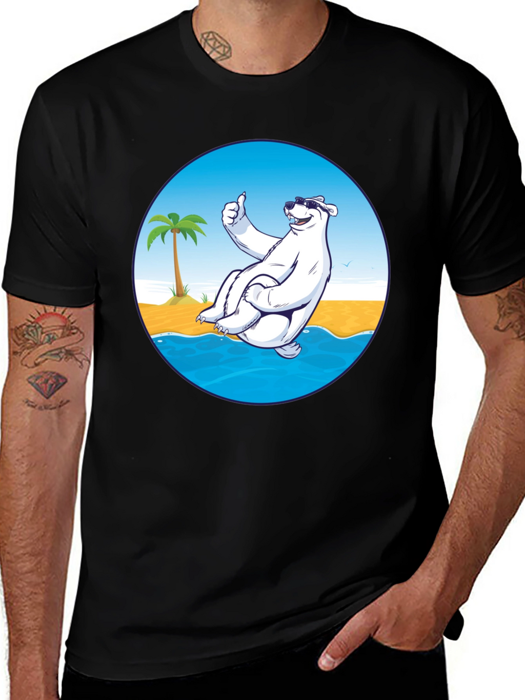 Cool Bear Graphic T-Shirt - Black