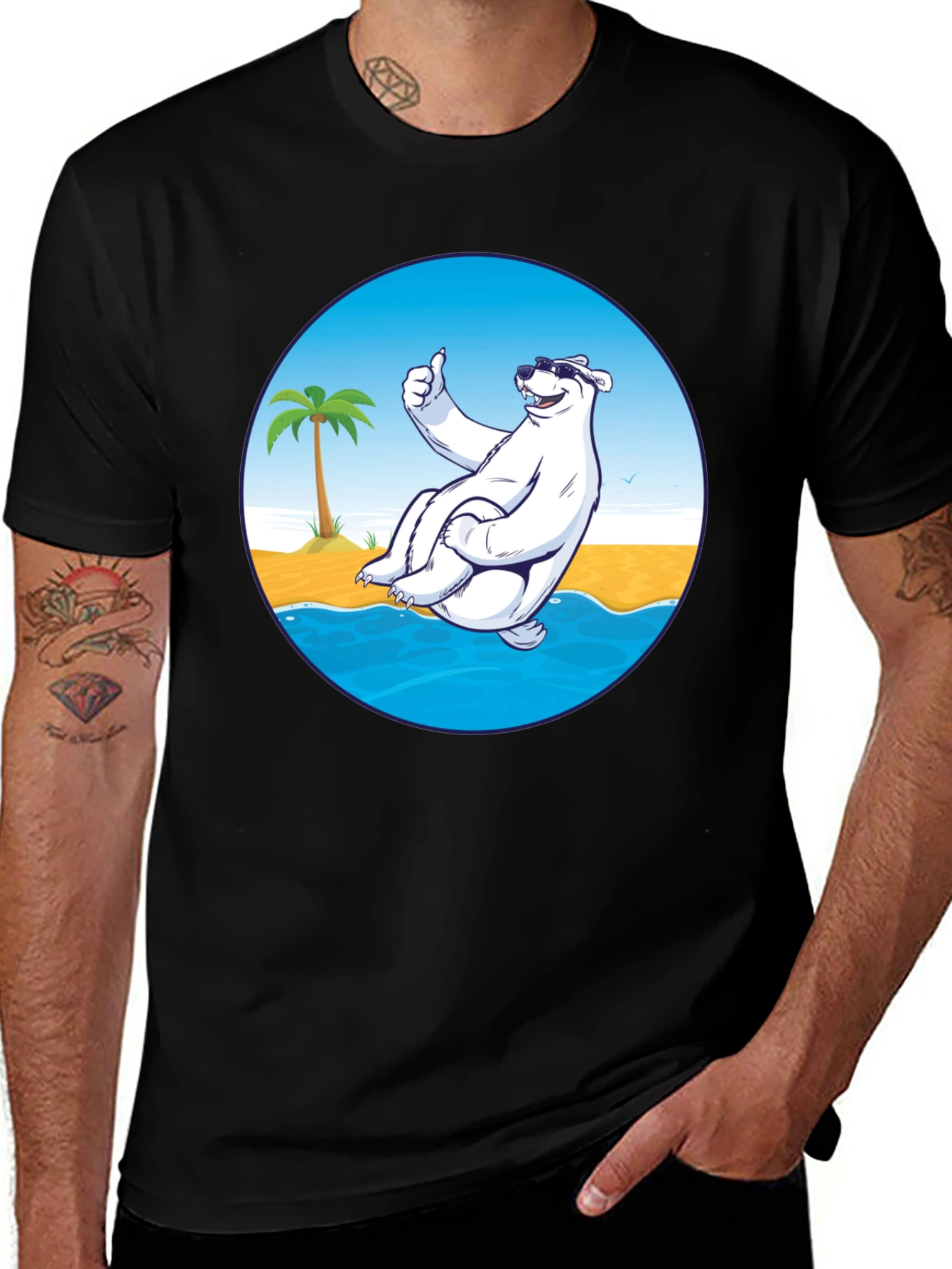 Cool Bear Graphic T-Shirt - Black